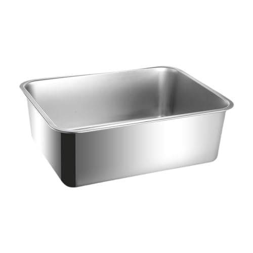 Aymzbd Katzentoilette Aus Edelstahl, Offenes Design, für Katzenbedarf, 39.5 cm X 29.5 cm Aymzbd Katzentoilette Aus Edelstahl, Offenes Design, für Katzenbedarf, 39.5 cm X 29.5 cm von Aymzbd