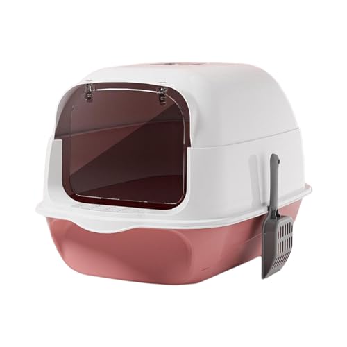 Aymzbd Katzentoilette mit Abdeckung, Töpfchen für Katzen, Großes Zubehör für Haustiere, Abnehmbarer Bereich, Hohe Kapazität, ROSA Aymzbd Katzentoilette mit Abdeckung, Töpfchen für Katzen, Großes Zubehör für Haustiere, Abnehmbarer Bereich, Hohe Kapazität, ROSA von Aymzbd