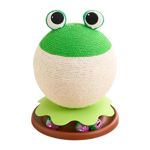 Aymzbd Sisalumwickelter Kratzball für Katzen mit Integriertem Spielball für Katzenspielzeug Katzenerziehung Wohnzimmerdekoration, Frosch Aymzbd Sisalumwickelter Kratzball für Katzen mit Integriertem Spielball für Katzenspielzeug Katzenerziehung Wohnzimmerdekoration, Frosch von Aymzbd