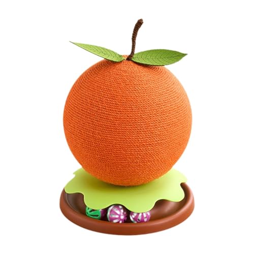 Aymzbd Sisalumwickelter Kratzball für Katzen mit Integriertem Spielball für Katzenspielzeug Katzenerziehung Wohnzimmerdekoration, Orange Aymzbd Sisalumwickelter Kratzball für Katzen mit Integriertem Spielball für Katzenspielzeug Katzenerziehung Wohnzimmerdekoration, Orange von Aymzbd