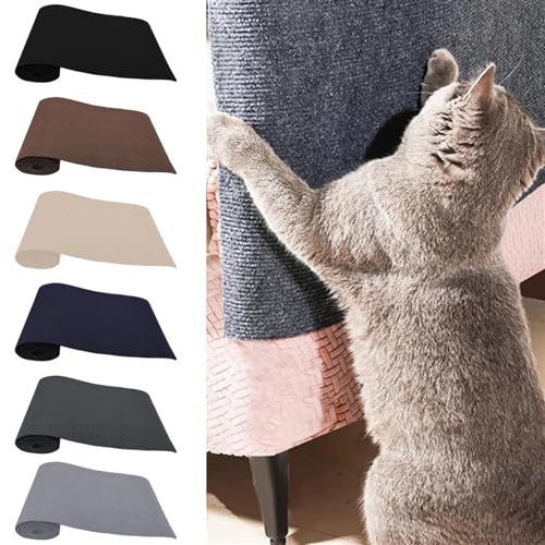 Katzenkratzmatten Selbstklebend Krabbelmatte for Katzen, Klettergerüst, Schutzsofa, Anti-Katzenkratzer, zuschneidbar, Selbstklebender Filzstoff, Teppich, Pfostenbrett, Katzenspielzeug(XL Kaki) von Ayztantine