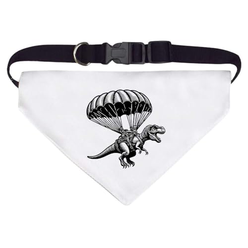 Groß 'Dinosaurier mit Fallschirm' Hunde-/Katzen-/Haustier-Bandana (PD00050394) von Azeeda