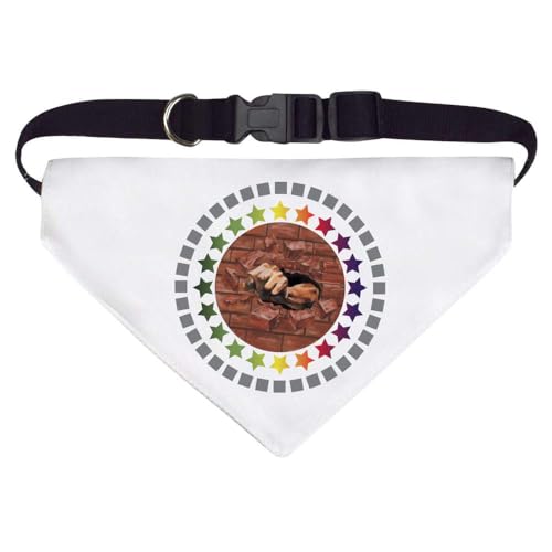 Groß 'Faust durchbricht Mauer' Hunde-/Katzen-/Haustier-Bandana (PD00051440) von Azeeda