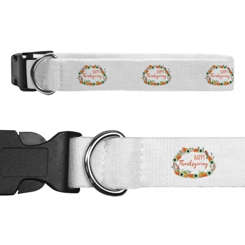 Groß 'Frohes Thanksgiving' Hundehalsband (PR00045112) von Azeeda