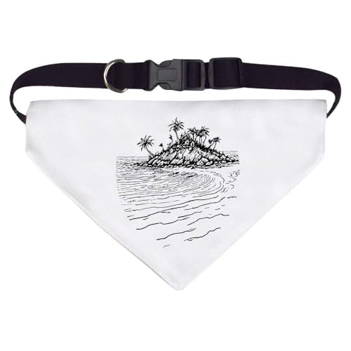 Groß 'Gestrandete Insel' Hunde-/Katzen-/Haustier-Bandana (PD00055474) von Azeeda