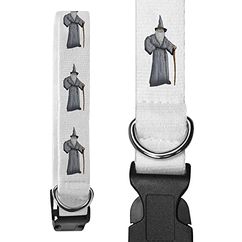 Groß 'Grauer Zauberer' Hundehalsband (PR00022358) von Azeeda