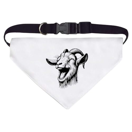 Groß 'Lachende Ziege' Hunde-/Katzen-/Haustier-Bandana (PD00050162) von Azeeda