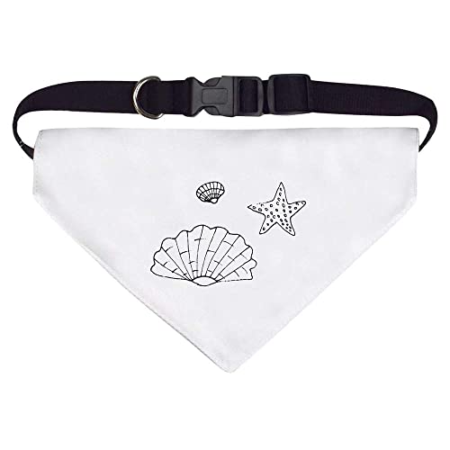 Groß 'Muscheln und Seesterne' Hunde-/Katzen-/Haustier-Bandana (PD00039684) von Azeeda