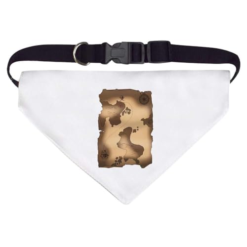 Groß 'Piratenschatzkarte' Hunde-/Katzen-/Haustier-Bandana (PD00054162) von Azeeda