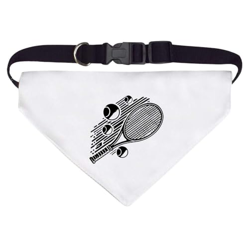 Groß 'Tennisschläger & Bälle' Hunde-/Katzen-/Haustier-Bandana (PD00054064) von Azeeda