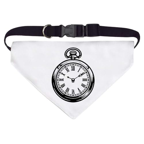 Groß 'Vintage Taschenuhr' Hunde-/Katzen-/Haustier-Bandana (PD00052928) von Azeeda