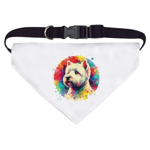 Groß 'West-Highland-Terrier' Hunde-/Katzen-/Haustier-Bandana (PD00053592) von Azeeda