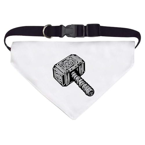 Groß 'Wikingerhammer von Thor' Hunde-/Katzen-/Haustier-Bandana (PD00054500) von Azeeda