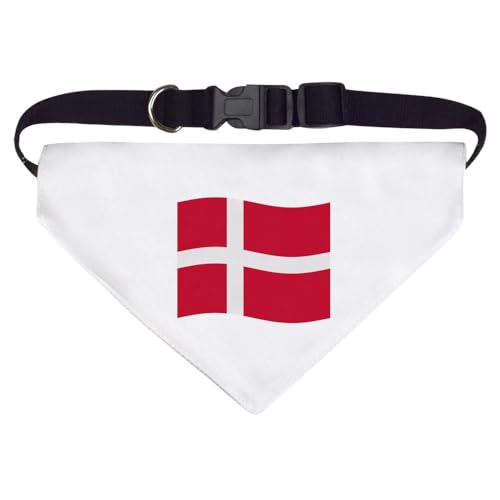 Groß 'Winkende dänische Flagge' Hunde-/Katzen-/Haustier-Bandana (PD00048210) von Azeeda