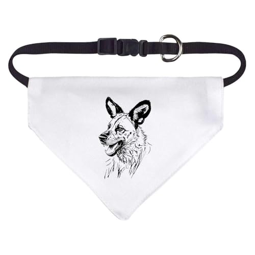 Klein 'Afrikanischer Wildhund' Hunde-/Katzen-/Haustier-Bandana (PD00054795) von Azeeda