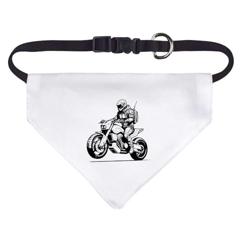 Klein 'Cyberpunk-Nomade auf Motorrad' Hunde-/Katzen-/Haustier-Bandana (PD00049189) von Azeeda