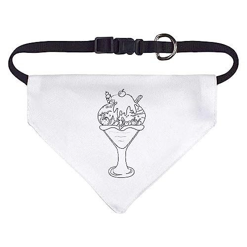 Klein 'Eisbecher mit Früchten' Hunde-/Katzen-/Haustier-Bandana (PD00040923) von Azeeda