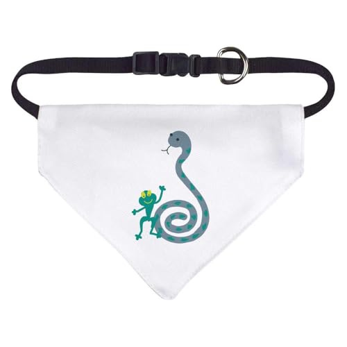 Klein 'Frosch und Schlange' Hunde-/Katzen-/Haustier-Bandana (PD00056359) von Azeeda