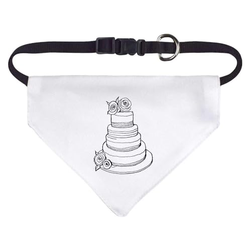 Klein 'Hochzeitstorte' Hunde-/Katzen-/Haustier-Bandana (PD00055155) von Azeeda