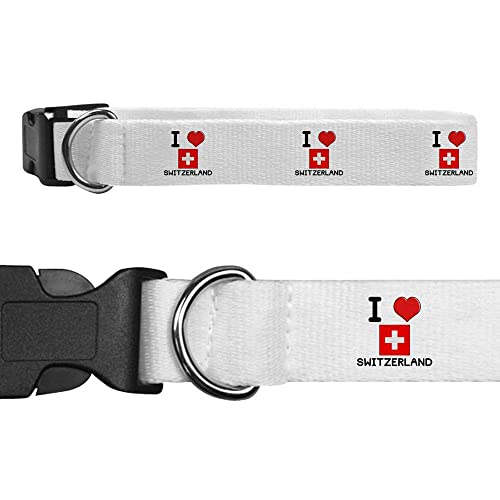 Klein 'I Love Switzerland' Hundehalsband (PR00029075) von Azeeda