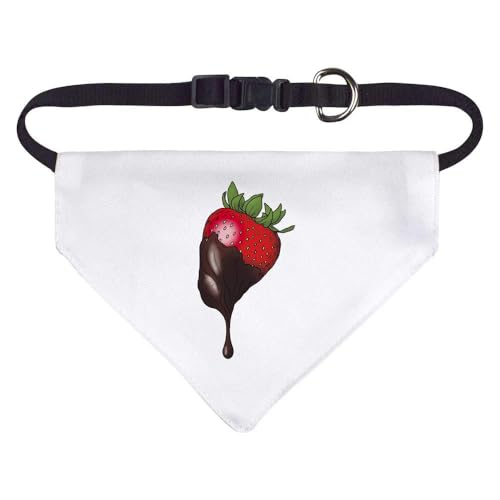 Klein 'In Schokolade getauchte Erdbeeren' Hunde-/Katzen-/Haustier-Bandana (PD00051917) von Azeeda