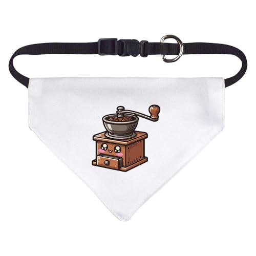 Klein 'Kawaii Kaffeemühle' Hunde-/Katzen-/Haustier-Bandana (PD00050515) von Azeeda