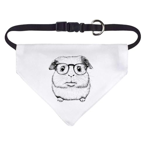 Klein 'Meerschweinchen mit Brille' Hunde-/Katzen-/Haustier-Bandana (PD00056581) von Azeeda