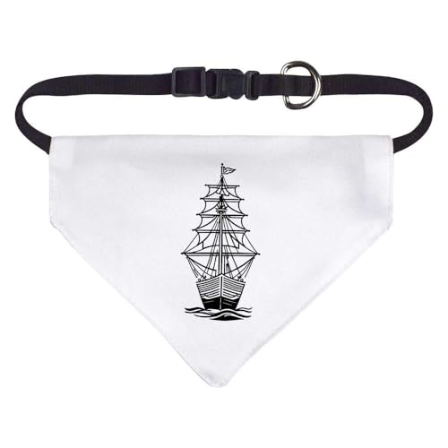 Klein 'Segelschiff auf See' Hunde-/Katzen-/Haustier-Bandana (PD00047513) von Azeeda