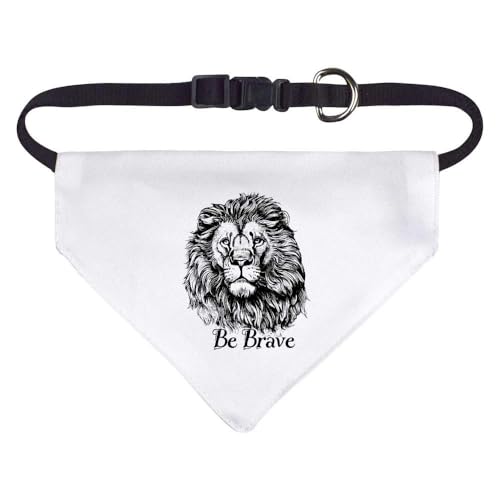 Klein 'Sei mutig mit Lion' Hunde-/Katzen-/Haustier-Bandana (PD00050645) von Azeeda