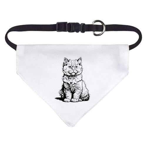 Klein 'Selkirk Rex Katzensitting' Hunde-/Katzen-/Haustier-Bandana (PD00051369) von Azeeda