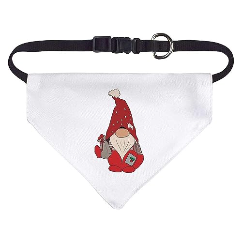 Klein 'Weihnachtszwerg mit Geschenk ' Hunde-/Katzen-/Haustier-Bandana (PD00042355) von Azeeda