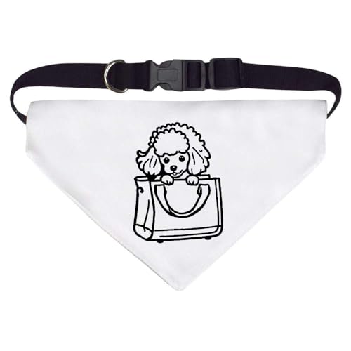 Groß 'Zwergpudel in Einer Handtasche' Hunde-/Katzen-/Haustier-Bandana (PD00051408) von Azeeda