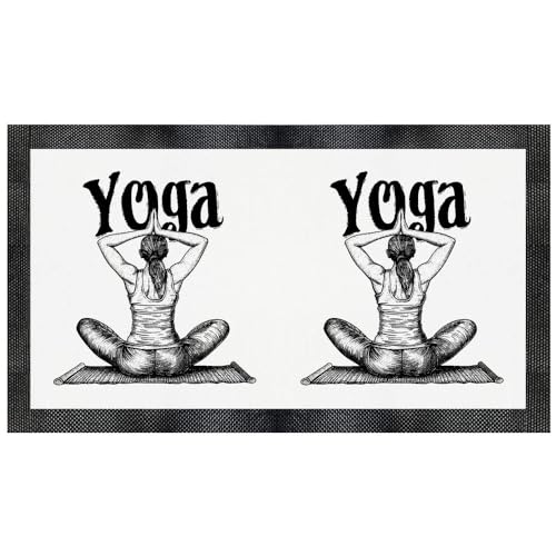 PM00022398 Haustier-Futtermatte "Yoga with Yogi" von Azeeda