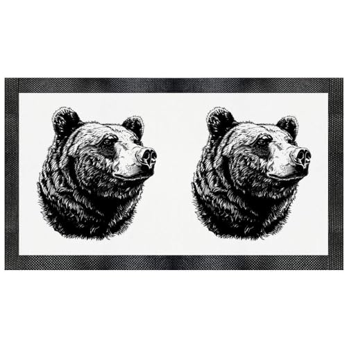 PM00022420 Haustier-Futtermatte "Bear Portrait" von Azeeda