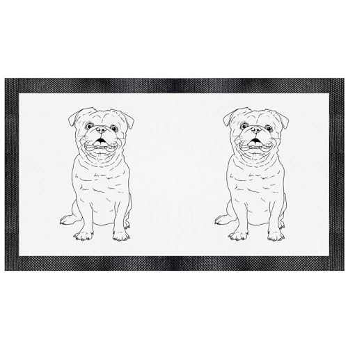 PM00023026 Haustier-Futtermatte "Sitting Pug" von Azeeda