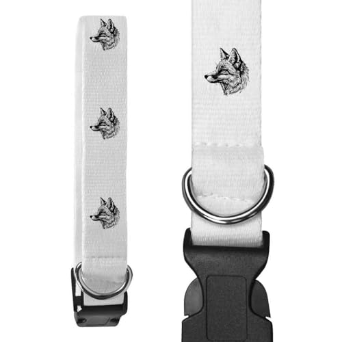 PR00050786 Hundehalsband mit Fuchs-Seitenprofil, groß von Azeeda