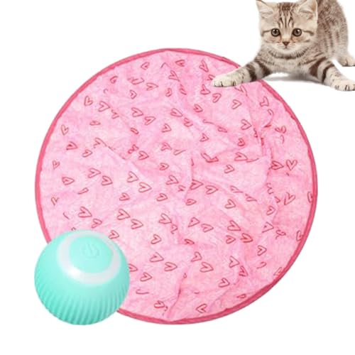 Aznever 2 in 1 simuliertes interaktives Jagdkatzenspielzeug,Gitarre Katzenspielzeug,Jagd Katze Matte Spielzeug 2 In 1 Gertar Katzenspielzeug Mit Selbstrollender Ball Interaktives Katzenspielzeug von Aznever