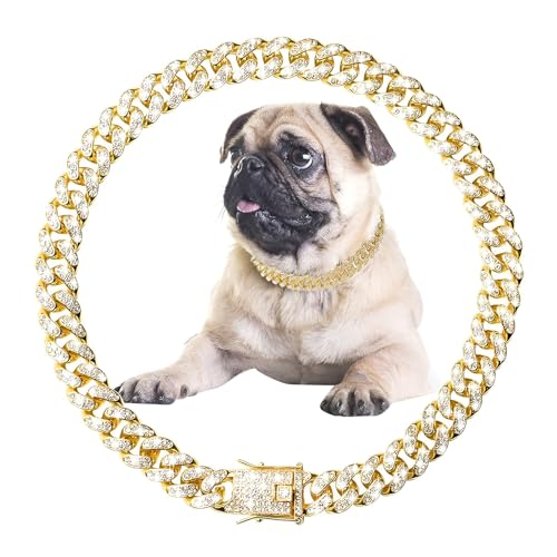 Aznever Strass Hundehalsband,Glitzer Hundehalsband - Zinklegierung Strass Halskette für Haustiere - Haustierparty-Hochzeitszubehör für kleine Hunde und Katzen von Aznever