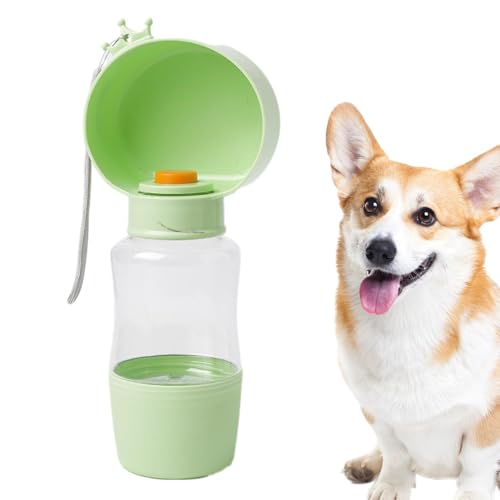 Aznever Tragbare Hundewasserflasche - 400 ml Outdoor-Wasserflasche und Futterbehälter für Hunde - Trinkzubehör für Haustiere zum Picknicken, Reisen, Camping, Wandern, Spazierengehen von Aznever