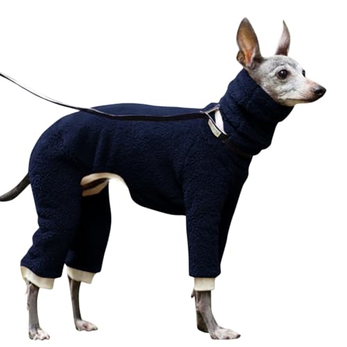 Aznever Winter-Hundekleidung,Haustierpullover | Dehnbarer Rollkragen-Einteiler für Hunde mit 4 Beinen, vollständig bedeckt, elastisch, hoher Kragen, einfarbig, für kleine, mittelgroße und große Hunde von Aznever