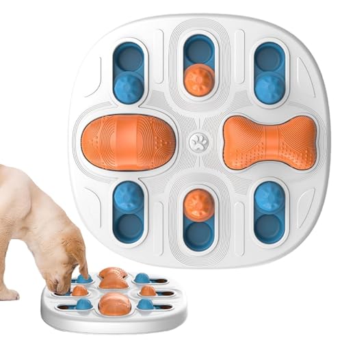 Hunde-Puzzle-Futternapf, Slow-Feeder-Hundenäpfe - Anti-Rutsch-Slow-Feeder für Katzen | Hundespielzeug zur Bereicherung, interaktives Hundespielzeug, für Reisen, geistige Bereicherung von Aznever