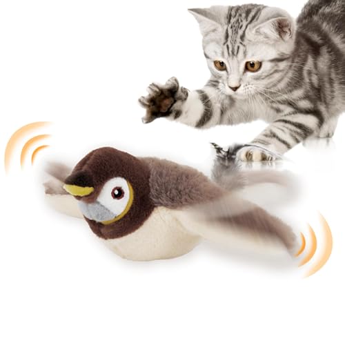 Katzenspielzeug Vogel, Spielzeug Katze, Katzenspielzeug Vogel Flattern, Interaktives Katzenspielzeug Selbstbeschäftigung, Flappychase Flapping Bird Cat Toy, Elektrisches Vogelspielzeug Für Katzen von Aznever