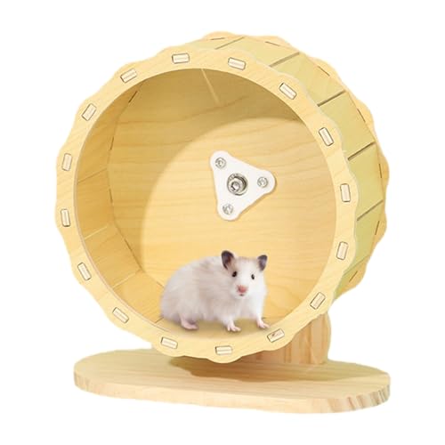 Meerschweinchenrad - Leise Hamster-Laufräder - Holz-Kleintier-Übungsrad-Zubehör, leise Spinner-Hamsterräder für Mäuse und andere kleine Haustiere Aznever von Aznever