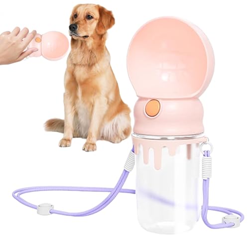 Wasserflasche für Hunde,Hundewasserflasche, Tragbarer Reisewasserspender, 360 ml auslaufsichere Trinkflasche für Hunde, Katzenbrunnen, Trinknapf, Hundenapf für kleine, mittelgroße und große von Aznever