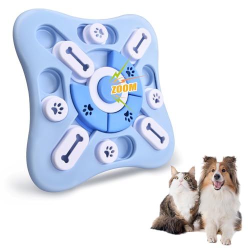 Hunde Intelligenzspielzeug, Lernspielzeug für Katzen, Welpen Puzzle Feeder, Interaktives Hundespielzeug mit Quietsch-Design, Leckerli Spender für Haustiere, Slow Feeder Bowl für Kleine/Mittlere Hunde von Azonelife