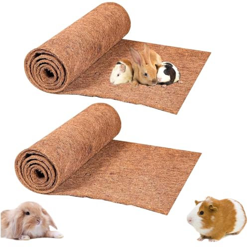 AzulLanse Natürliche Kokosnuss Kokos Matte 100x 40 cm,Kokos Kokos Liner,0,3~0,4 cm,Kokosnuss Palm Matte,Kokosfaser,Gartenarbeit,Käfigboden für Nagetiere,Kaninchen,Hamster(2 PCS) von AzulLanse