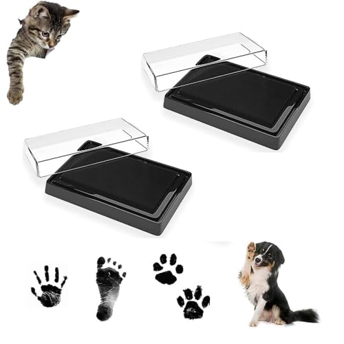 Azwood Stempelkissen mit Hunde- und Katzenpfotenabdruck, 2 Stück Haustierpfoten-Stempelkissen, sicheres haustierfreundliches Stempelkissen für Welpen, Kätzchen, Erinnerungs-Andenken, keine Unordnung Azwood Stempelkissen mit Hunde- und Katzenpfotenabdruck, 2 Stück Haustierpfoten-Stempelkissen, sicheres haustierfreundliches Stempelkissen für Welpen, Kätzchen, Erinnerungs-Andenken, keine Unordnung von Azwood