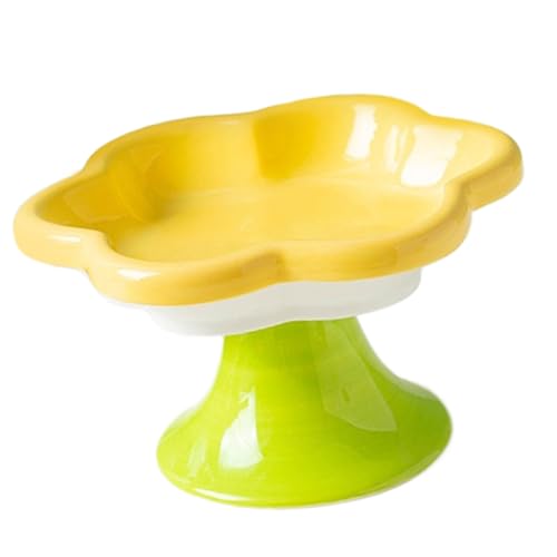 Azxcvbnm Hochfuß Keramik Katzen Schüssel Mit Blumenform Designs Zum Bequemen Essen Und Verschüttungsprävention Katzen Fütterungsschale Azxcvbnm Hochfuß Keramik Katzen Schüssel Mit Blumenform Designs Zum Bequemen Essen Und Verschüttungsprävention Katzen Fütterungsschale von Azxcvbnm