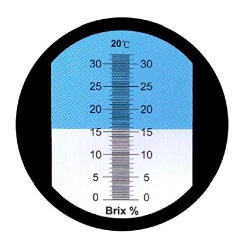 B BUBBLEFIN Brix Refraktometer mit automatischer Temperaturkompensation (0-32 Brix) Homebrew Hydrometer, für Saft Zucker Wein von B BUBBLEFIN