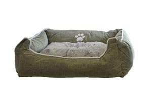 Tierbett Hundebett H 19 x B 84 x T 66 cm aus Polyester mit Kissen von B & S